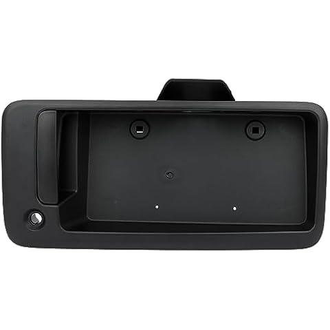 LUJUNTEC Exterior Rear Door Handle with License Bracket Replacement for Express 1500 Van 1996-2014 for Express 2500 Van for Chevy for GMC Black Handle Replace OE 15269298 25866289 2594227 Cover