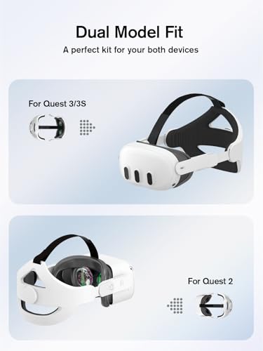 Adjustable Head Strap for Oculus Quest 2 VR Headset, Enhanced Support and Comfort in VR Gaming