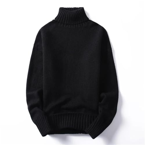 Men's Casual Solid Knitted Sweaters Winter Turtleneck Fashion Pullover3