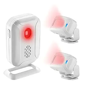 GREENCYCLE Motion Sensor Doorbell, Door Chime for Business Entry, Store Welcome Buzzer Monitor,Motion Sensor Detect Alarm, Caregiver Reminder for Elderly, Visitor Bell - 1 Receiver 2 Motion Sensor