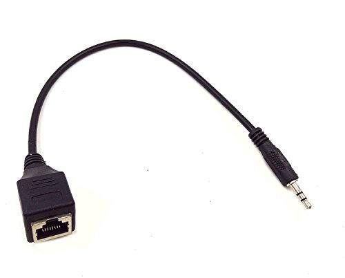 Extensor cable adaptador 3.5mm macho a RJ45 hembra 30 cm miniatura 4