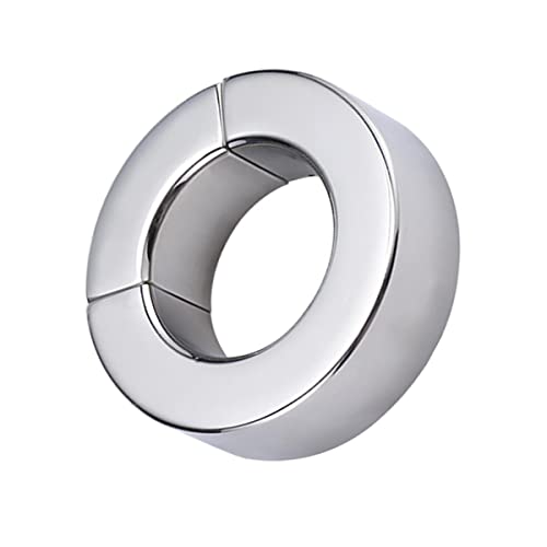 Anneau pénien en acier inoxydable lourd avec fermeture magnétique pour homme