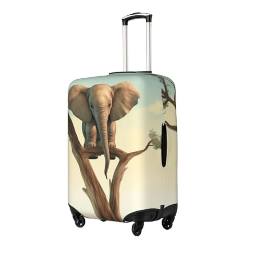 Little Elephant On Tree Travel Luggage Cover Suitcase Protector Washable Elastic Suitcase Cover Anti-Scratch Luggage Protector Small Travel Suitcase Baggage Cover Fits 18-32 Inch Suitcase2
