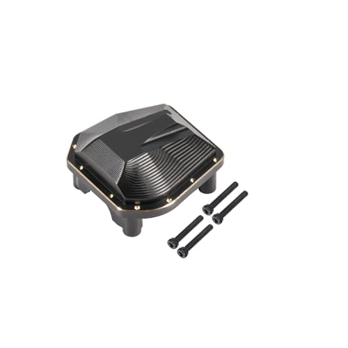 JYYTERD Piezas RC Compatible con Axial para SCX10 Comp Crawler 1/10 RC para Actualización del Eje Delantero Y Trasero del Chasis Cubierta Diferencial De Latón Negro Resistente 33 G(1pcs)