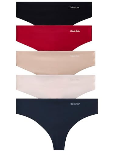 Calvin Klein Invisibles Seamless Thong Panties, 5 Pack