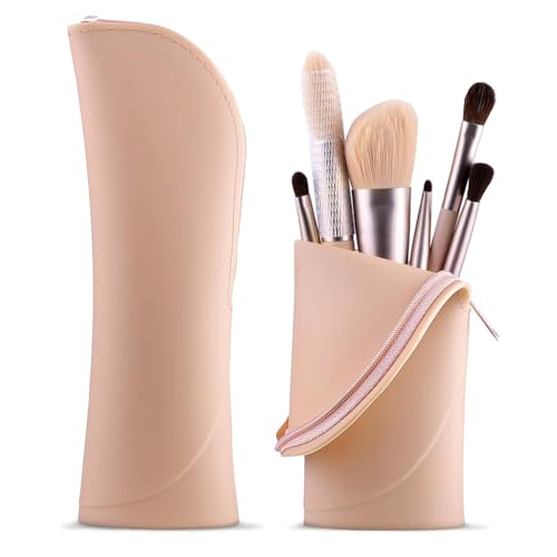 Image of MAYCREATE Silicone Makeup Brush Holder Standable Travel Organizer