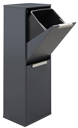 Pattumiera Differenziata 2 Scomparti - 34L, Acciaio, Per Cucina E Ufficio - Foto 2