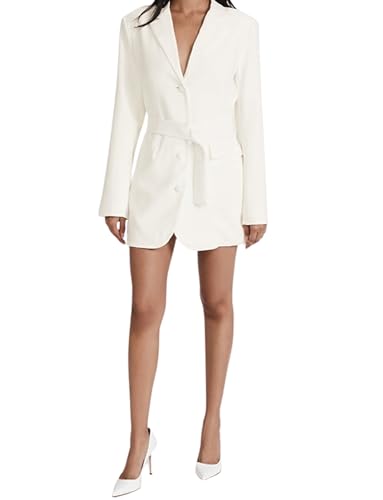 Blazer à revers échancré Kromoc pour femme veste de costume élégante à un bouton