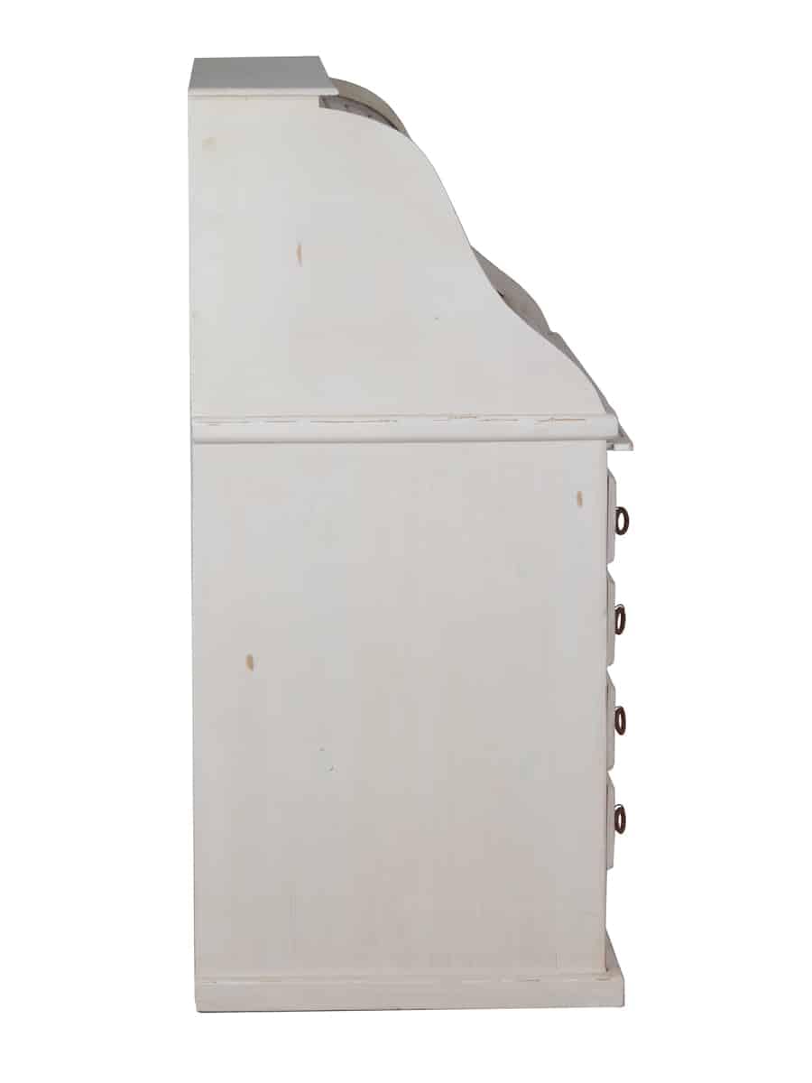 Sekretär Old White 124x125x58 cm Mexico Möbel Landhausstil Massivholz Pinie Weiß