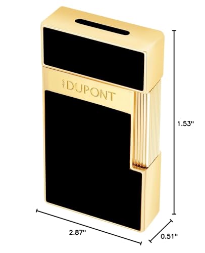 Encendedor S.T. Dupont Biggy Black Lacquer & Gold miniatura 5
