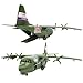 TimMee Plastic Army Men C130 Playset - 29pc OD Green Giant Military Airplane USA