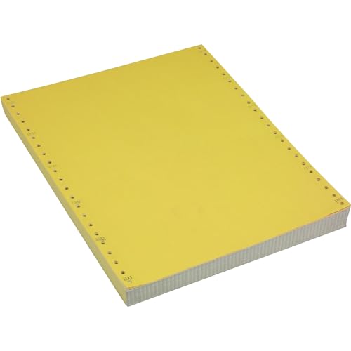 Staples Computer Paper 9.5 x 11-Inch, 2-Part 15 lbs. 100 Bright, White/Canary 1650-Sheets/CT