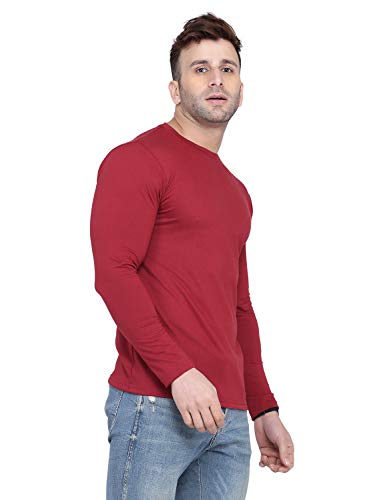 Image of Self Design Men Full Sleeve Round Neck Multicolor T-Shirt (Pack of 2)
