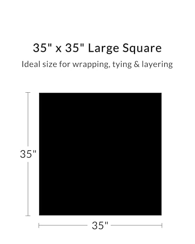 Satin Head Scarf for Women – 2 Pack 35 Inches Square Scarf, Sleeping Hair Wrap Bandana4