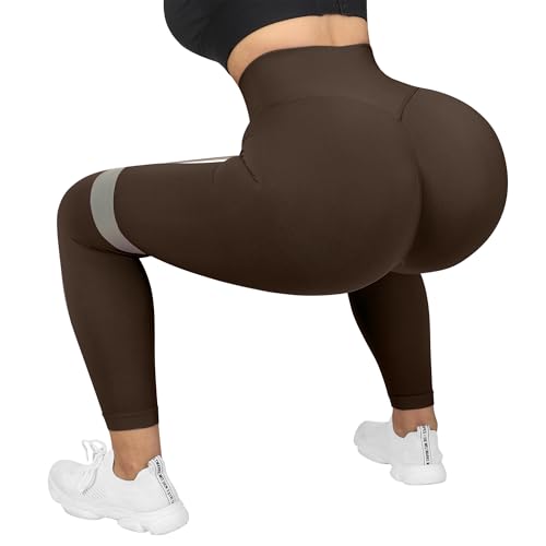 Image of MOOSLOVER Seamless Butt Lifting Workout Leggings for Women High Waist Yoga Pants Compression Contour Tights