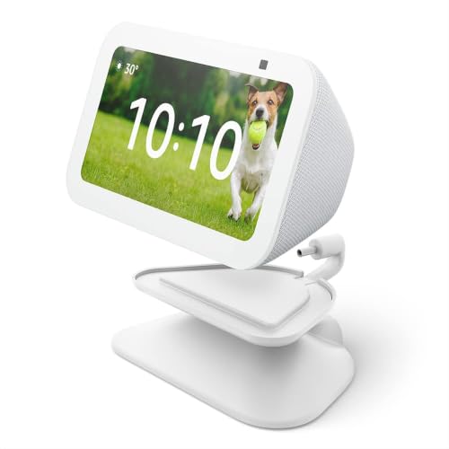 Image of Echo Show 5 (3rd Gen) with Adjustable Stand with USB-C Charging Port, Glacier White