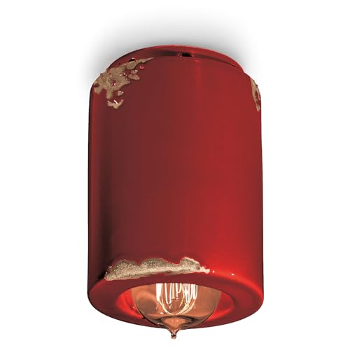Plafonnier C985 Vintage bordeaux pour ambiance bistrot loft