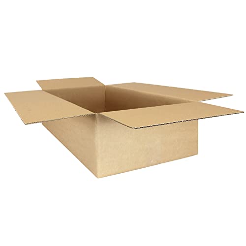 smiley pack 25 Stück Faltkartons 600 x 300 x 150 mm braun KK 106 Versandkarton Verpackungskartons 60 x 30 x 15 cm aus Wellpappe 1 wellig Karton Pappkarton Versandbox Paket Päckchen