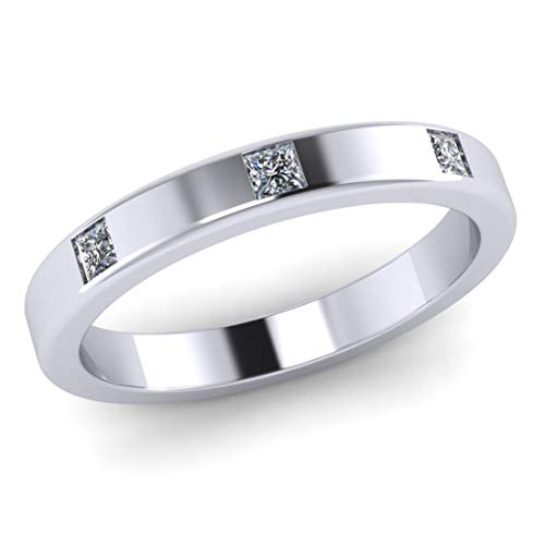 Image of RM Jewellers 92.5 Sterling Silver American Diamond Elegant Classic Band Ring for Women