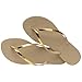 Havaianas Women's You Metallic Flip Flop - Metallic Summer Sandals for Women - GOLDEN SAND, 11/12W - 9/10M