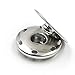 50 Sets 2 Parts Sew On Snaps Buttons Metal Press Fasteners 21mm Silver