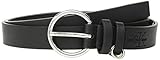 Breite: 25 mm Calvin Klein Damen 25mm Flat Strap with Loop Ring Detail Grtel, schwarz, Large