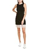 Betsey Johnson Women's Sheath Dress with Lip Lace Hem, Onyx, 14