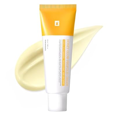 TOSOWOONG Honey Glow 47% Propolis Cream, Hydrating Facial Soothing Moisturizer with Bee Venom, Royal Jelly Extract, Vitamin C for Irritated Dry Skin, Glass Skin, Korean Skincare, 50ml / 1.69 fl.oz.