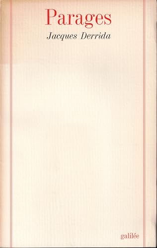 PARAGES [French] 2718602953 Book Cover