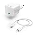 Produktbild Hama Schnellladegerät USB-C 20 W + USB-C-Lightning-Kabel (Apple-USB-C-Ladegerät, USB-C-Ladegerät, Mini-Ladegerät + Lightning-Kabel, ideal für iPhone, iPad, AirPods, Smartphone, PD, MFI Zertifiziert)