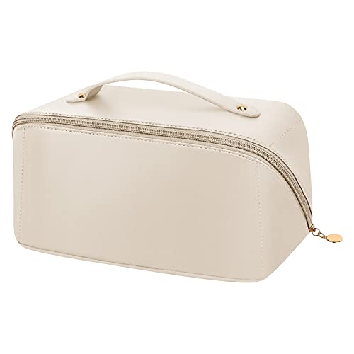 Showudesigns Make-up-Tasche – Grey Wolf Design, Aus PU-Leder, Wasserdicht, 27,5 X 17 Cm, Mit Reißverschluss