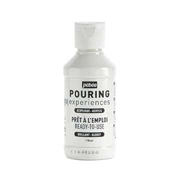 PEBEO Pouring Experiences-Ready-to-Use Premixed Acrylic Paint-Ideal for Fluid Art, Titanium White, 118 ml (Pack of 1)