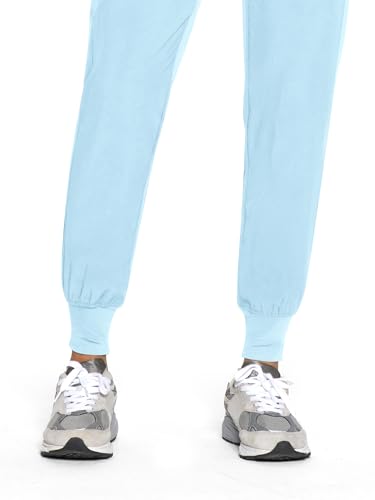 Image of COZYFIT Womens Scrub Pants - Soft Stretch Yoga Style with 5 Pockets, Slim Fit Jogger Scrubs Pants for Women