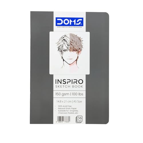 Image of Doms A5 INSPIRO Sketch Book | Binding : Soft Cover Pinning | 56 Pages | Pack of 4 books