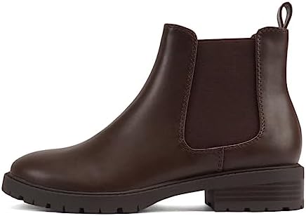 Soda “HOPPER” ~ Women Round Toe Double Elastic Gore Lug Sole Low Heel Chelsea Ankle Boot Bootie