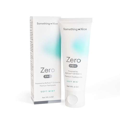 Something Nice Zero Pro Toothpaste - 10% Nano Hydroxyapatite Toothpaste Fluoride Free with BioFuse Oil Matrix Remineralizing Whitening and Enamel Repair for Sensitive Teeth Adults & Kids Mint 4oz