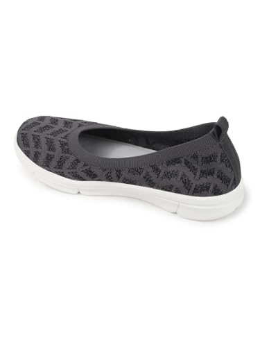 Image of Carlton London Women's Breathable Lightweight Everyday Patterned Ballet Flat