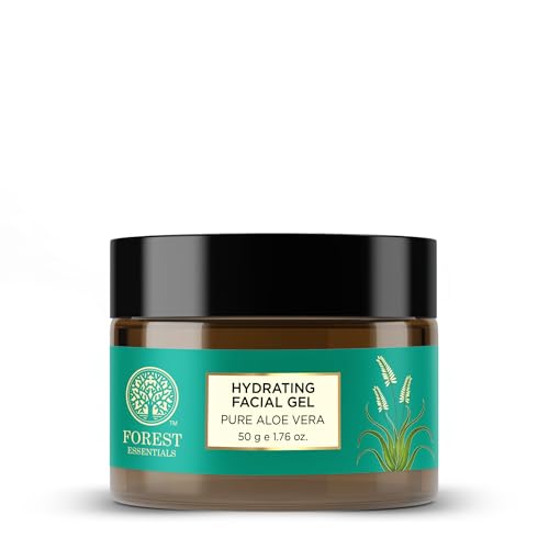Forest Essentials Hydrating Facial Gel Pure Aloe Vera| Ayurvedic Skin Toner & Moisturiser | Natural Aloe Vera Gel for Glowing, Hydrated Skin