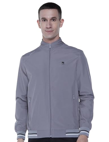 Image of Qube By Fort Collins Men's Lightweight Jacket - Full Zip Casual Sporty Jacket for Men | Stylish High Neck Jacket with Zip Pockets for Gym, Travel, Spring, Autumn & Daily Wear