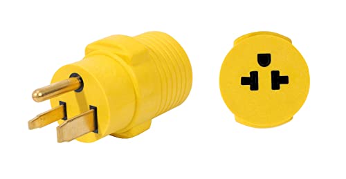 ONETAK NEMA 6-50P to 5-15R 5-20R 6-15R 6-20R Compact 240V 50 Amp 3 Prong Male Plug to 240V 15 Amp 20 Amp 3 Prong Female Receptacle Generator Welder Dryer EV Charger Power Cord Adapter Connector