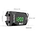 Meichoon 3 in 1 Car Digital Clock Voltmeter Thermometer 12V Waterproof Battery Voltage Monitor LED Large Screen Display for Motorcyclea Electric Vehicles Green