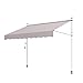 Produktbild wolketon Gelenkarmmarkise UV-beständig Einziehbar Klemmmarkise mit Handkurbel Höhenverstellbar (150 x 120 cm, Beige)