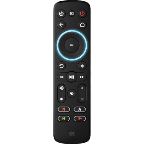 Télécommande Streamer One For All pour boîtier multimédia - Permettant de contrôler Jusqu’à 3 appareils - Boîtiers multimédia (Roku, Apple TV, etc.), TVs et des Barres de Son -Noire - URC7935