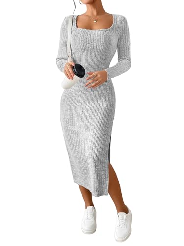 ETCYY NEW Womens Fall Dresses Square Neck Knitted...