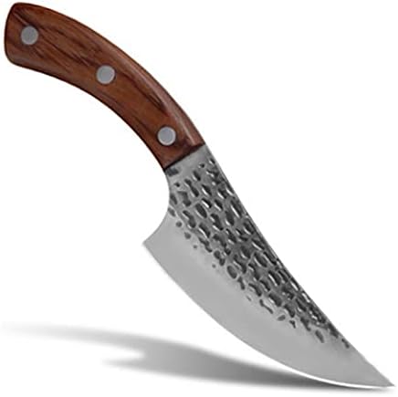 Boning Knife, Full Tang Handle Kitchen Chef Knife 5.5" inch Slaughter Butcher Knives Set With Cover Protector Hammer Forged Cooking Tools BY ZZYY (Color : Knife)