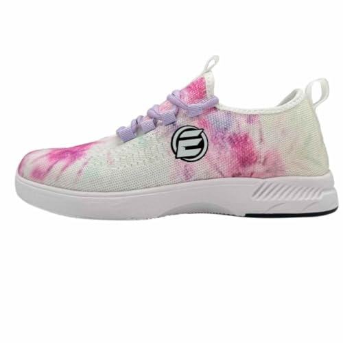 ELITE Womens Kona Slip-On Bowling Shoes - Lightweight Athletic Breathable Knit Universal Soles (Tye Dye US Footwear Size System Adult Women Numeric Medium 9)