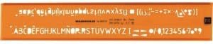 Rumold 89025 Lettering Stencils Orange/Clear