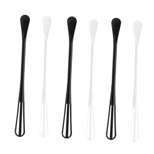 ARTSEWPLY 6個 多機能エッグウィスク 軽量で持ちやすい人間工学ハンドル 調味料スプーン付きダブルヘッド ソースや卵 パンケーキ 再利用可能