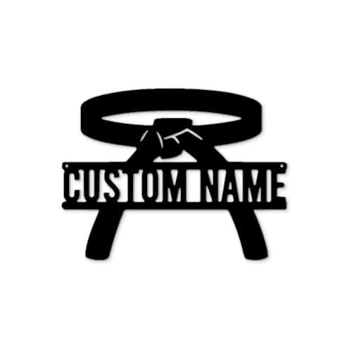 Personalized Karate Black Belt Sign for Dojo & Gym