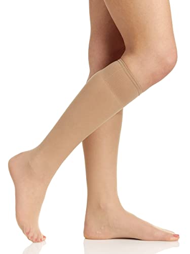 Berkshire womens 3 Pairs All Day Sheer Pantyhose With Sandalfoot Toe Knee High, Nude, 8.5-11 US